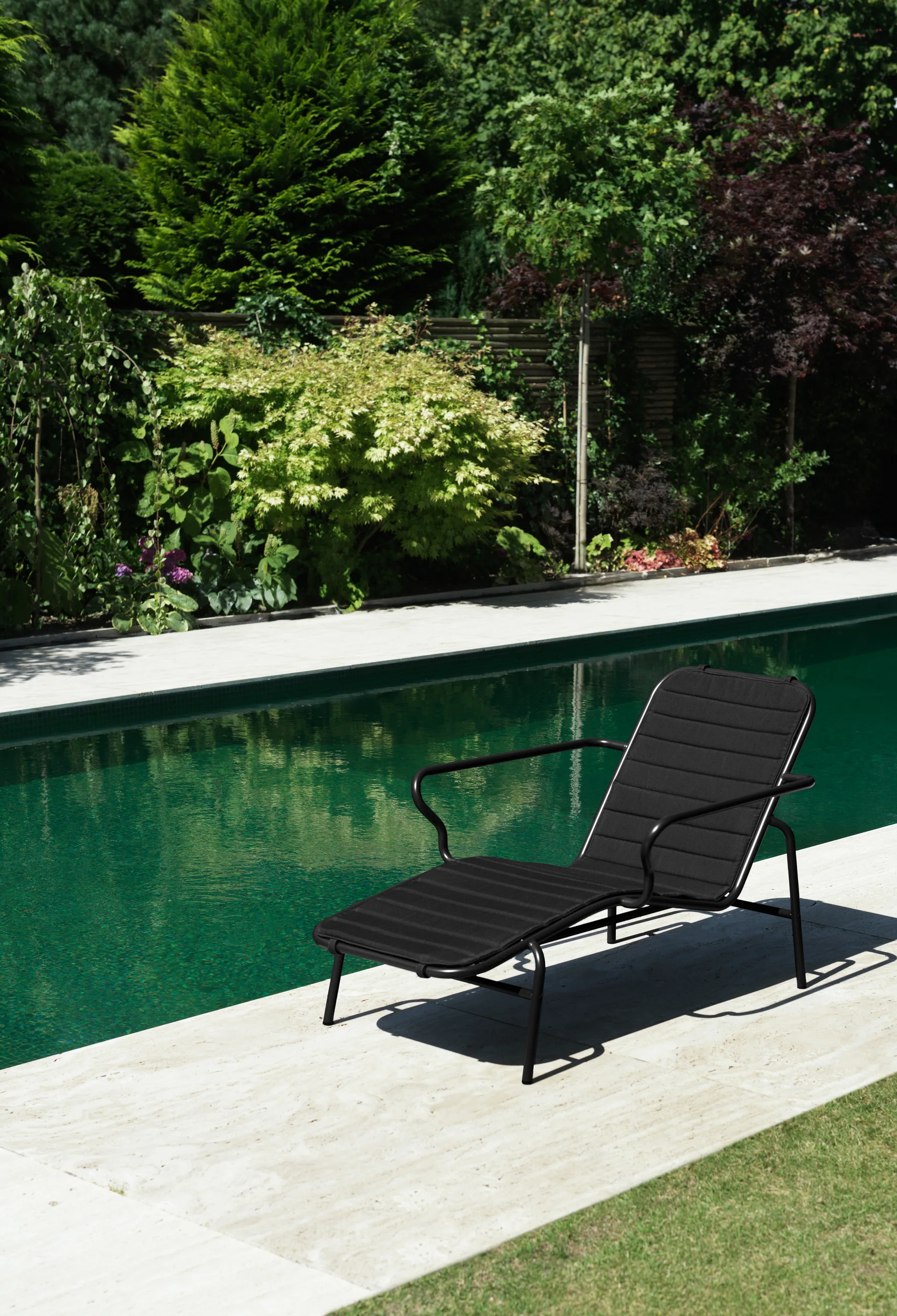 Vig cushion for sun lounger, Black Normann Copenhagen