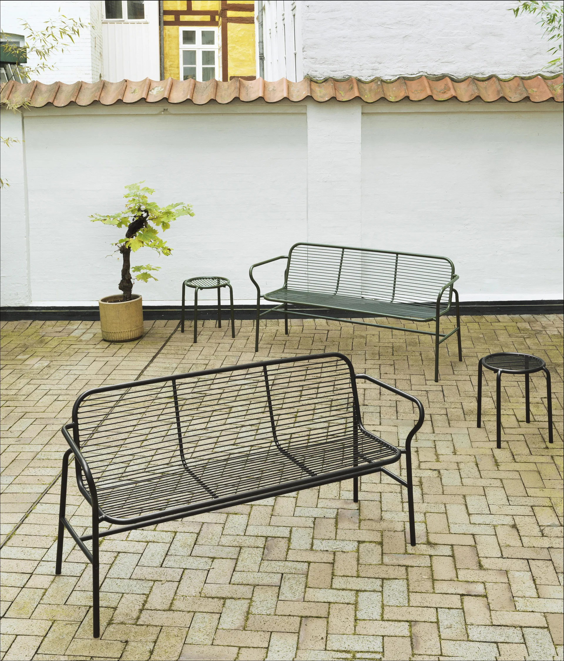 Vig Dining bench, Green Normann Copenhagen