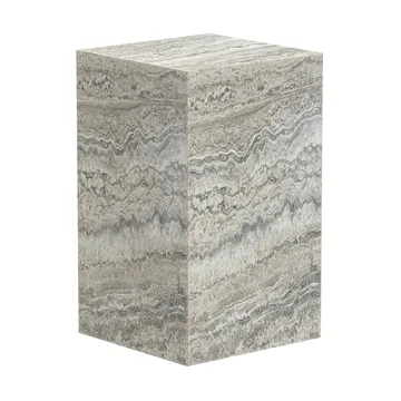 Cubism side table - Silver travertine, 30x30x50 cm - NORR11