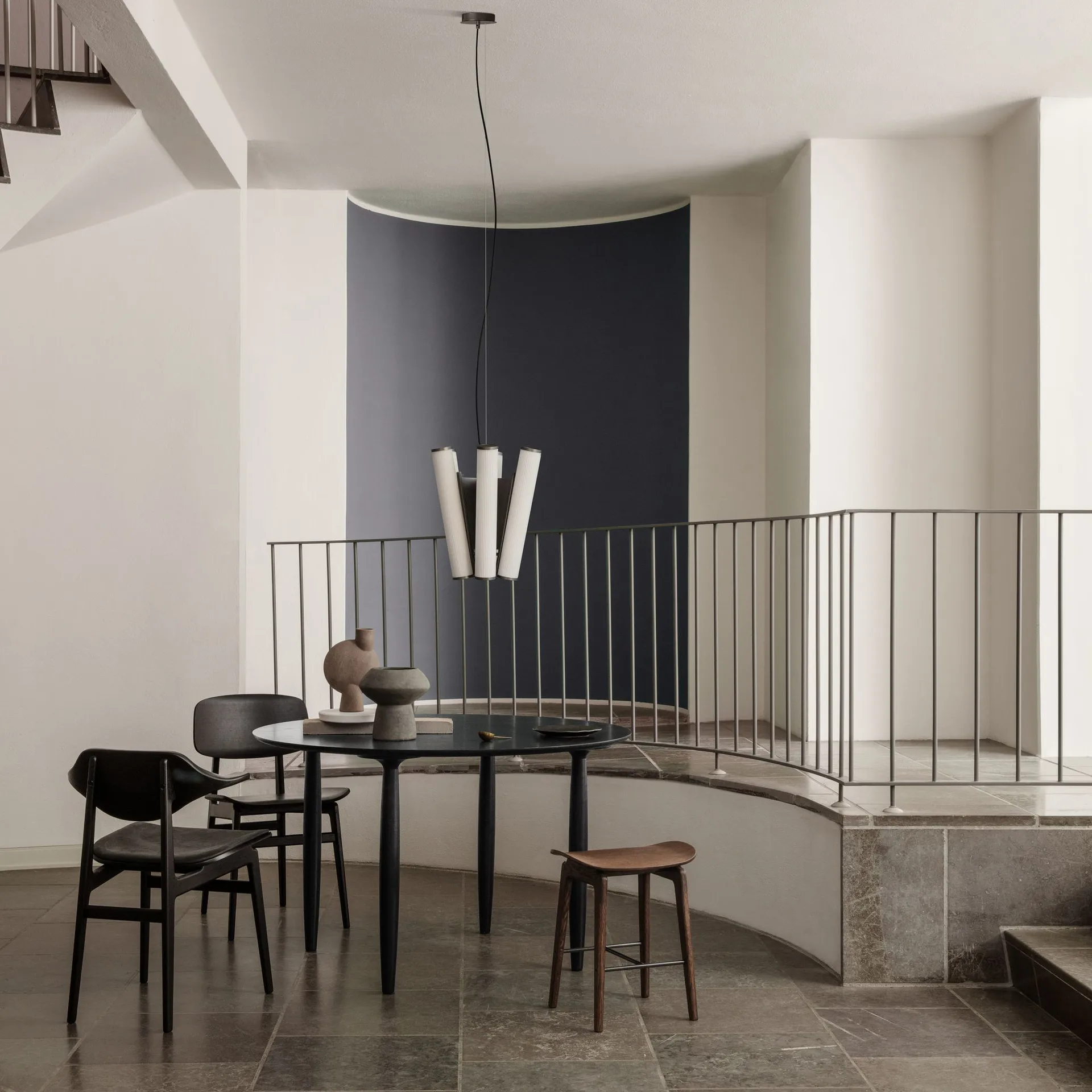 Deco Chandelier ceiling lamp, white-black NORR11