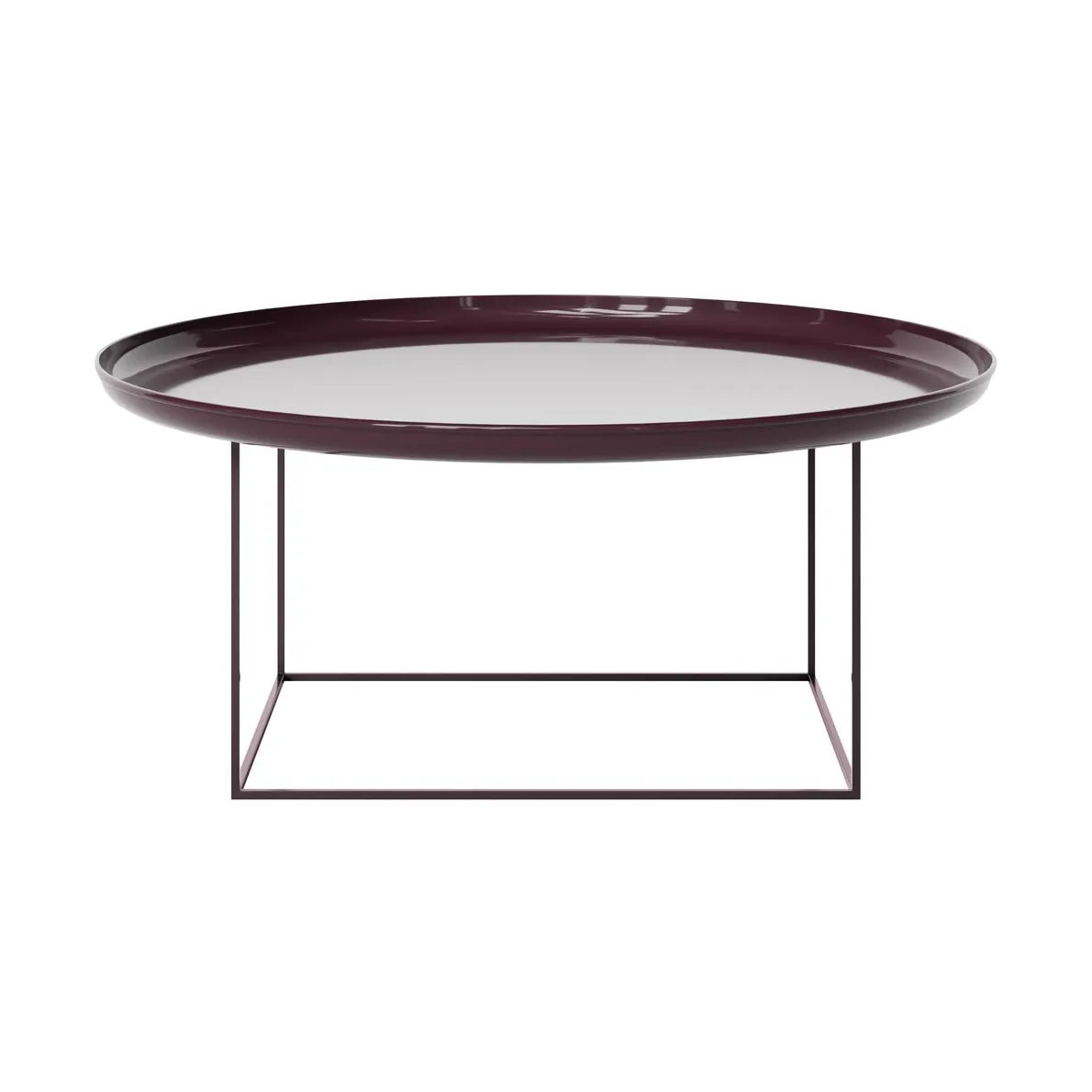 Duke coffee table large, Lacquered maroon NORR11