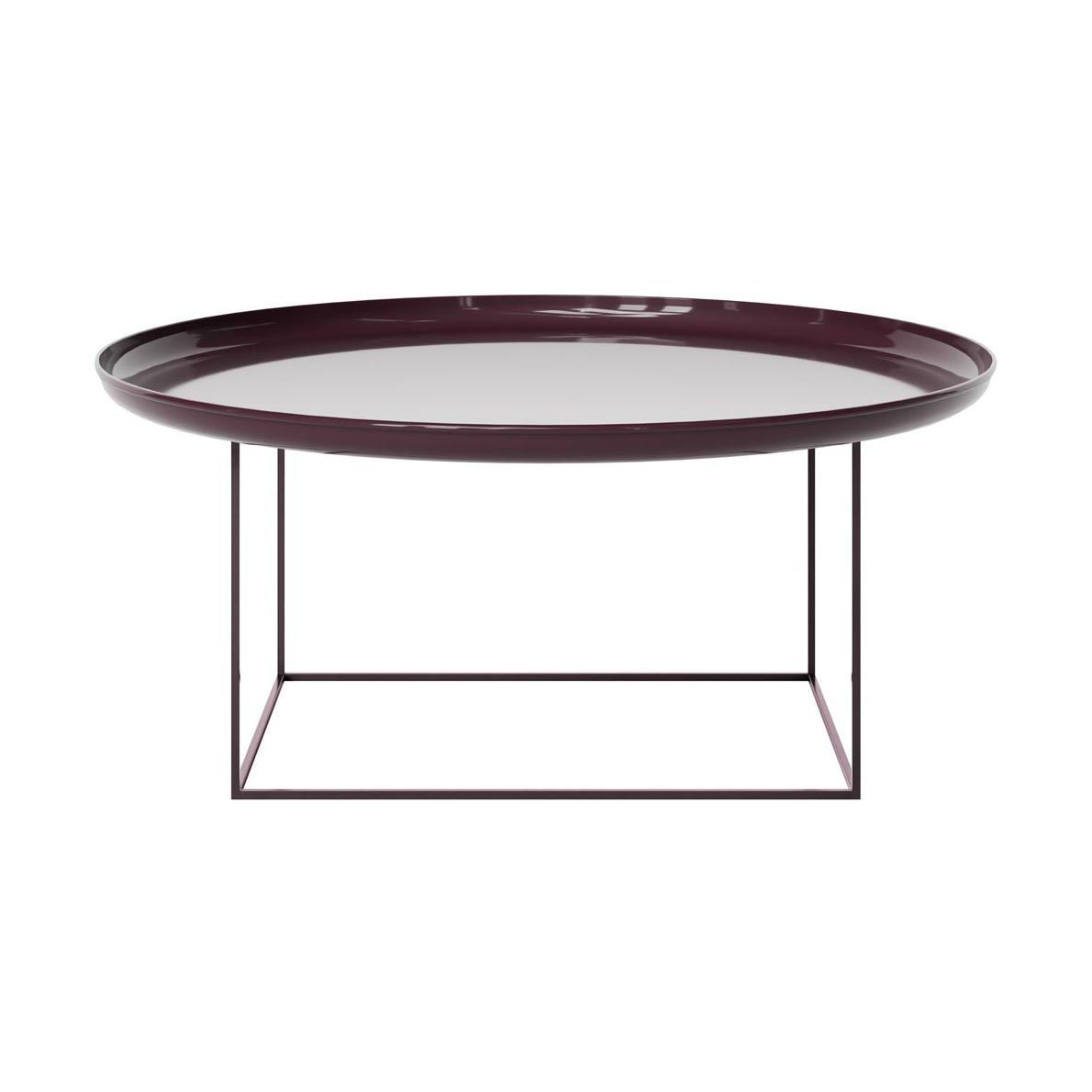 NORR11 Duke coffee table large Lacquered maroon | Scandinavian Design | Coffee tables | Red