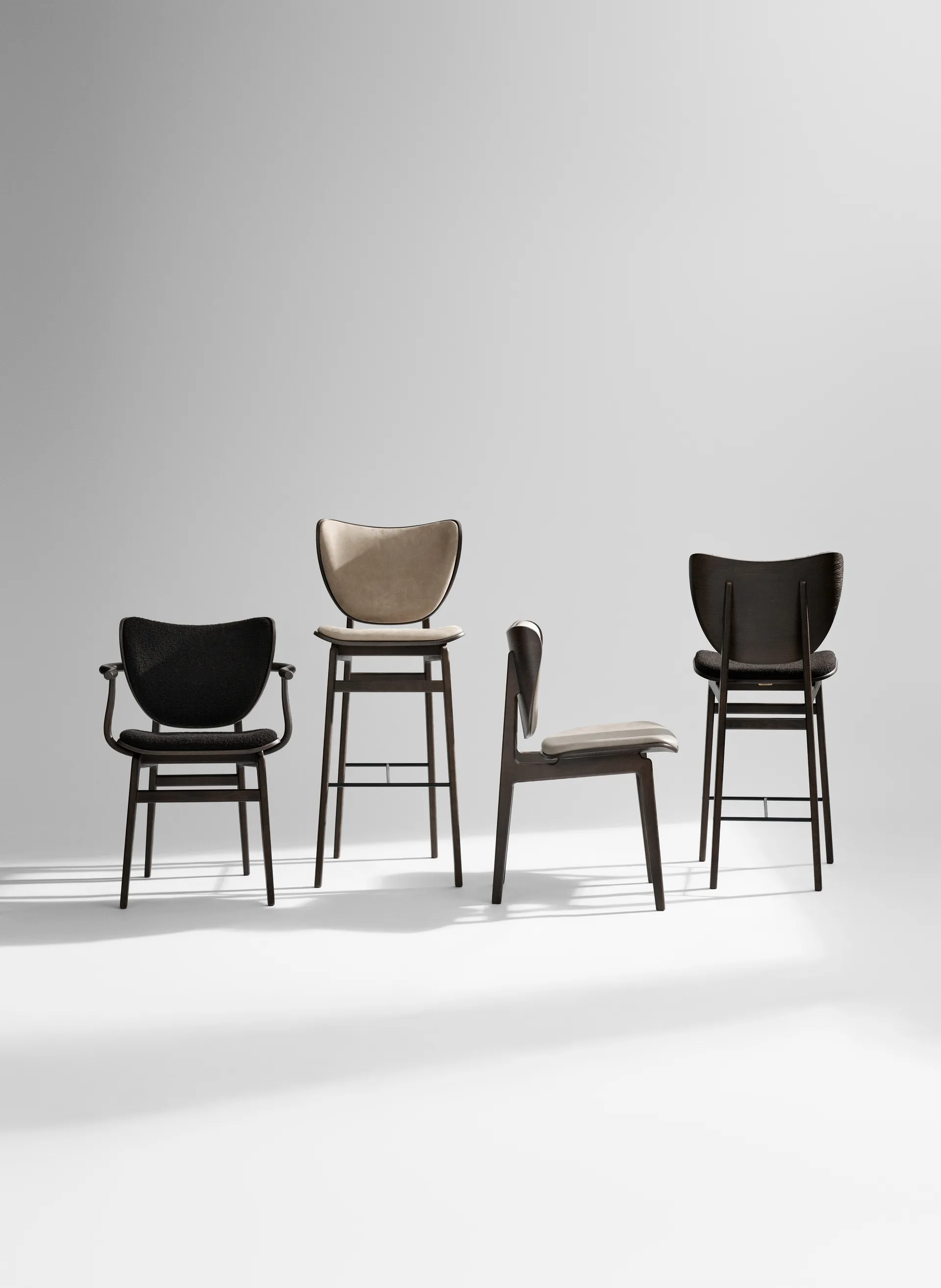 Elephant bar stool, Dark smoked, 65 cm NORR11