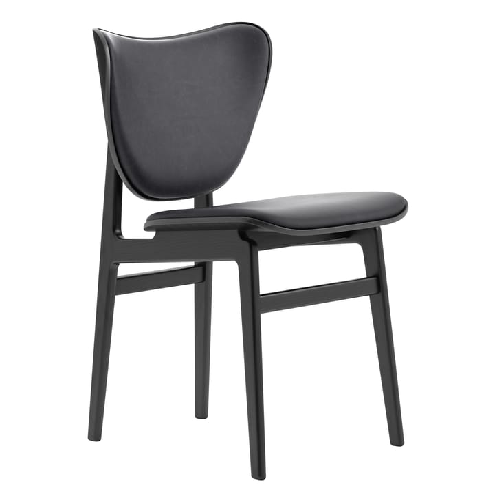 Elephant chair leather seat Black oiled oak - Dunes anthracite - NORR11
