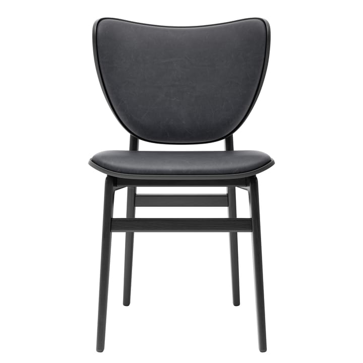 Elephant chair leather seat Black oiled oak - Dunes anthracite - NORR11