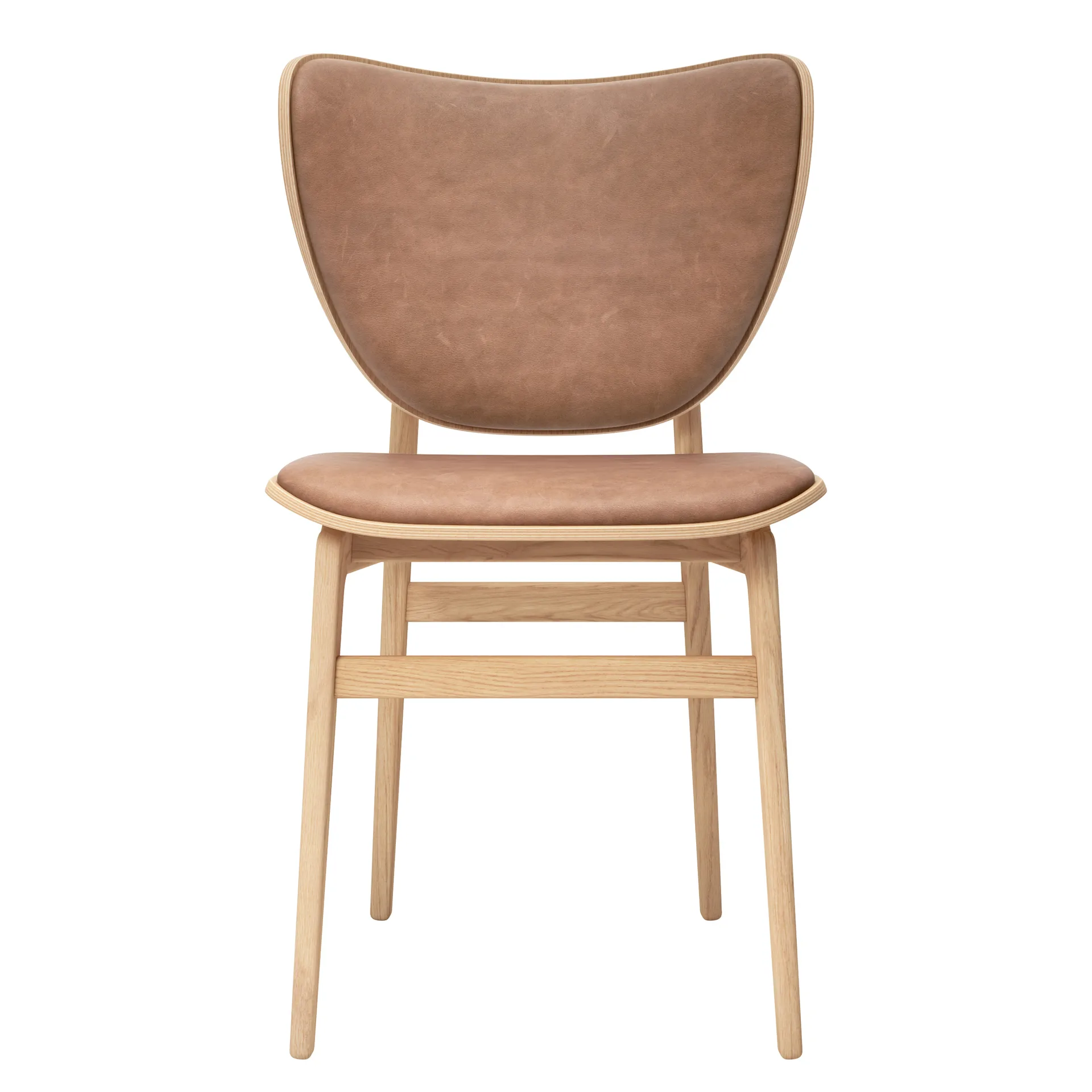 Elephant chair leather seat oak, Dunes camel NORR11