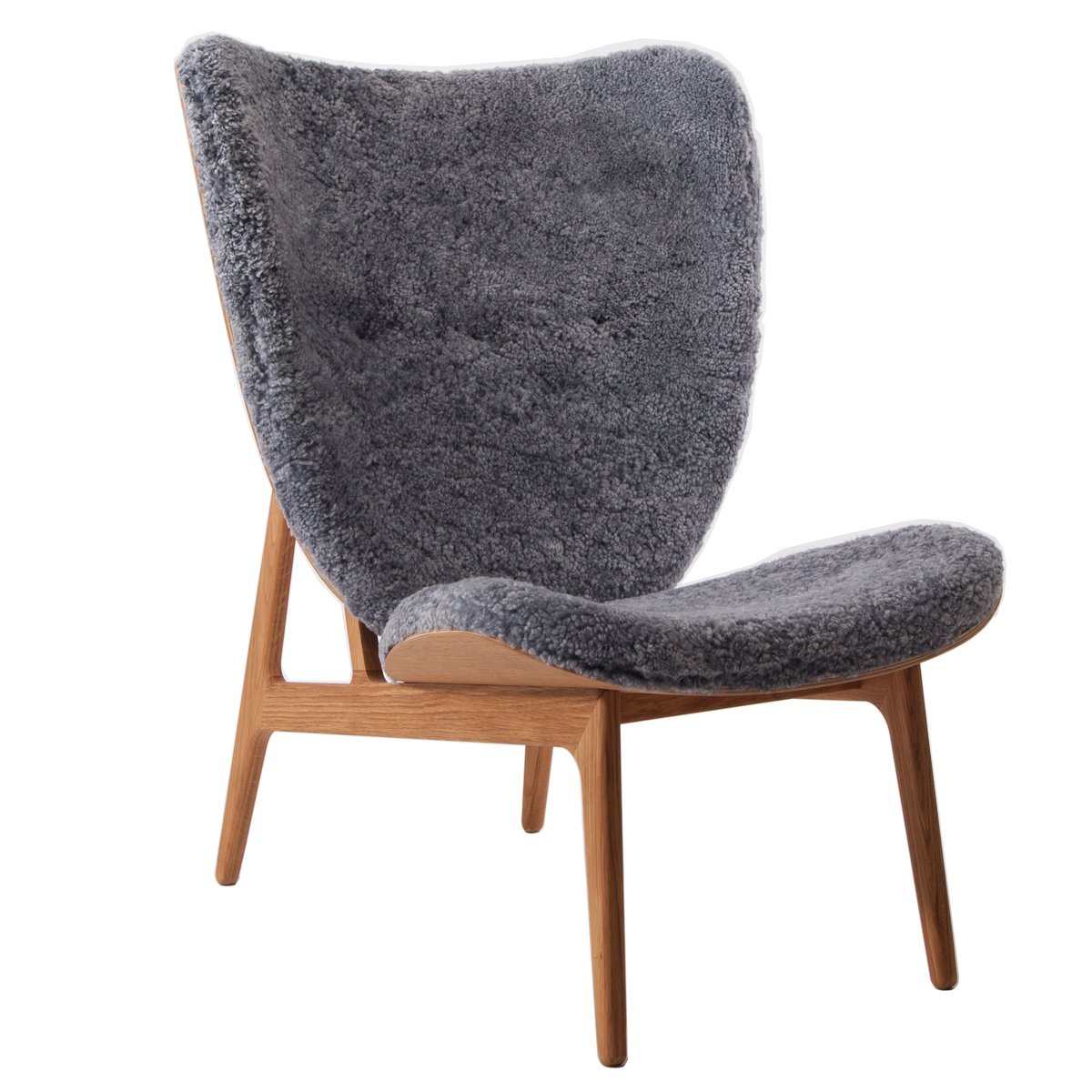 NORR11 Elephant lounge sheepskin oak Graphite | Scandinavian Design | Chairs | Grey