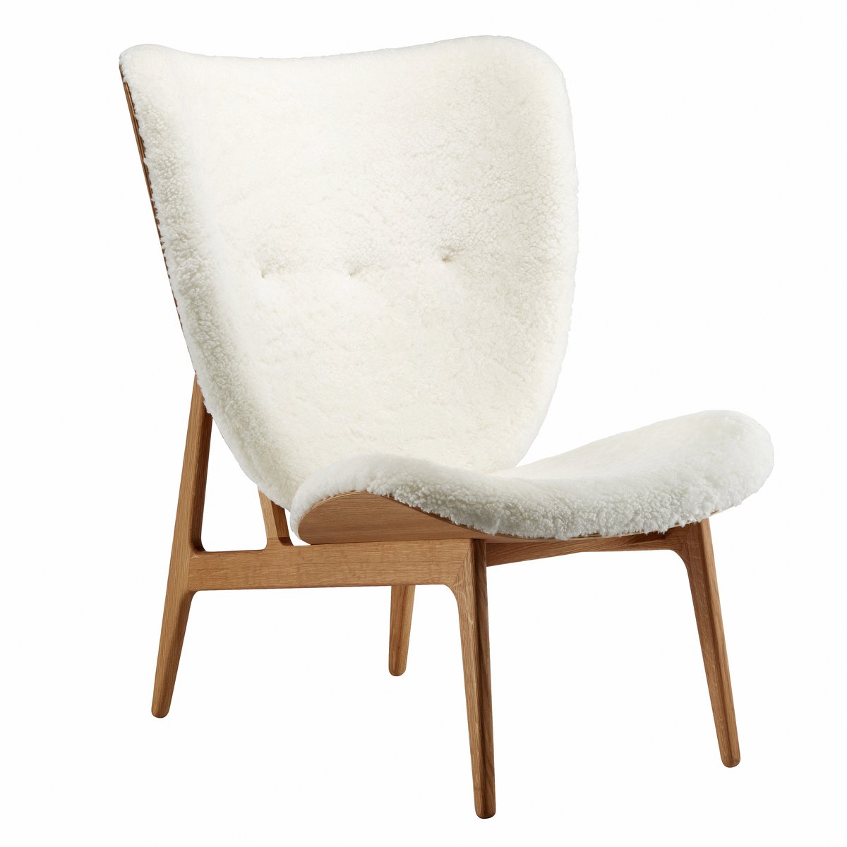 NORR11 Elephant lounge sheepskin oak Off white | Scandinavian Design | Chairs | White