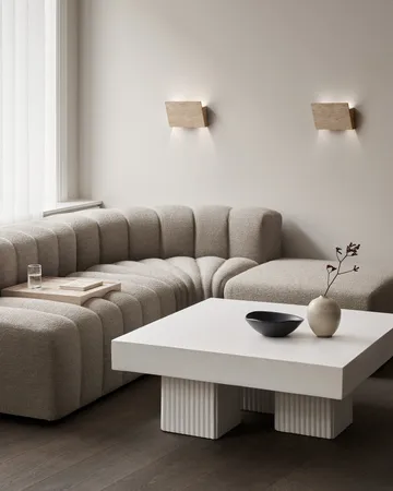 Gear coffee table - Earth, 100x100 cm - NORR11