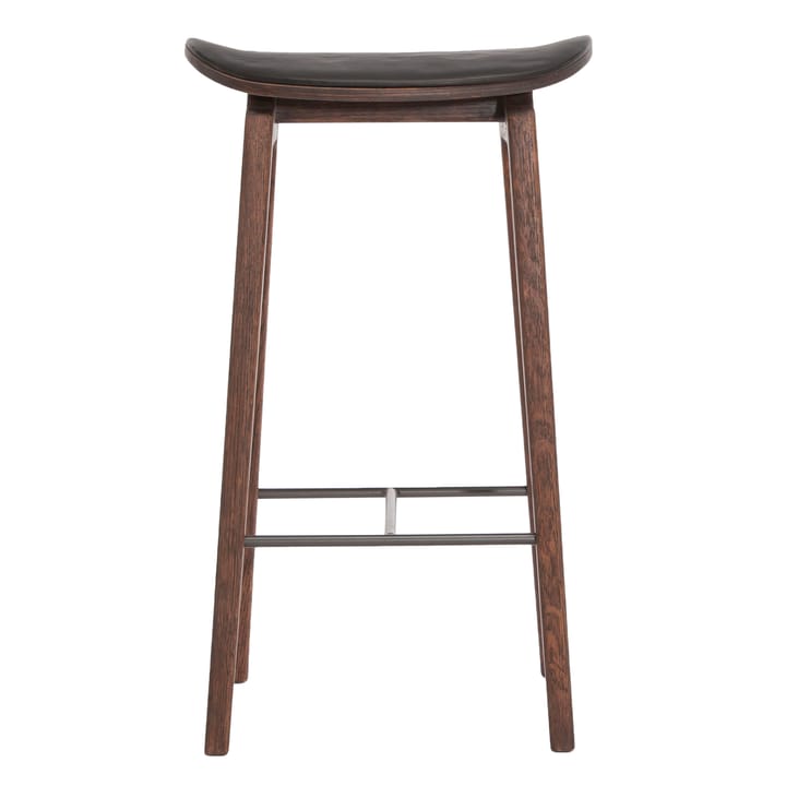 NY11 barstool leather cushion dark smoked oak 65 cm - Spectrum black - NORR11