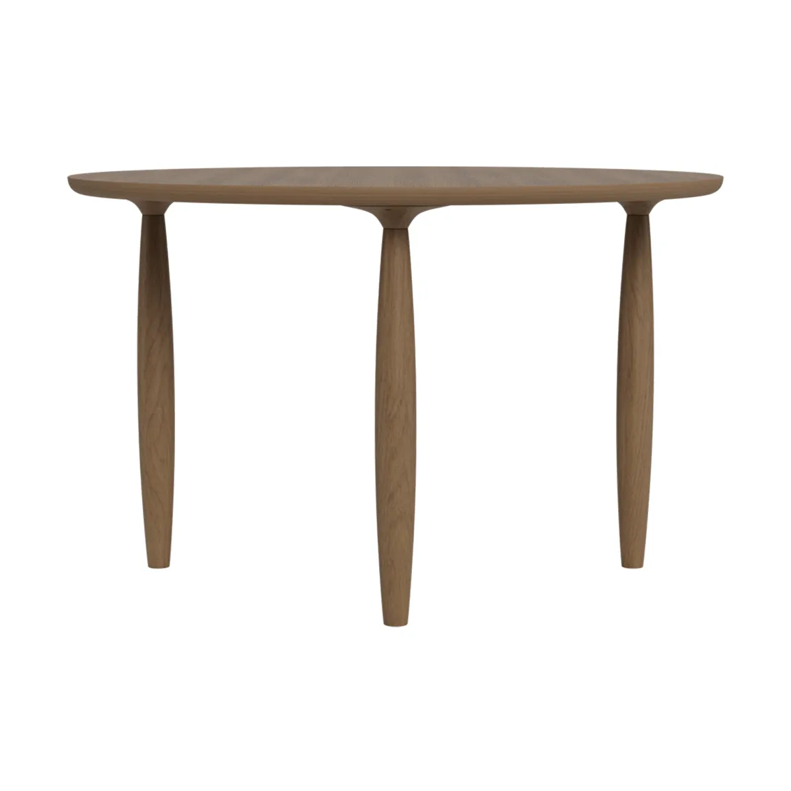 Oku dining table, Light smoked oak, Ø120 cm NORR11