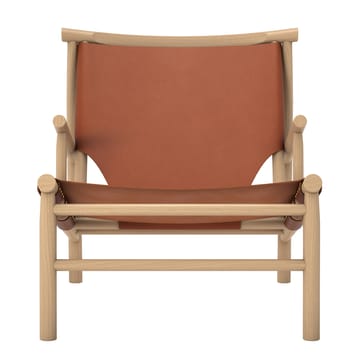 Samurai loungechair leather seat oak - Cognac - NORR11