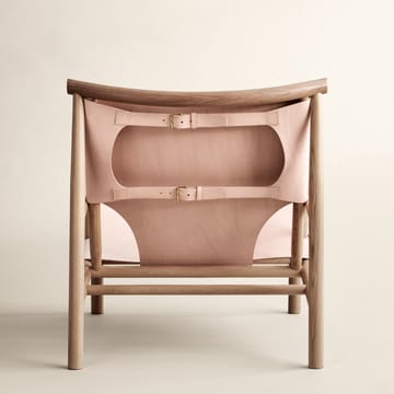 Samurai loungechair leather seat oak - Natural - NORR11