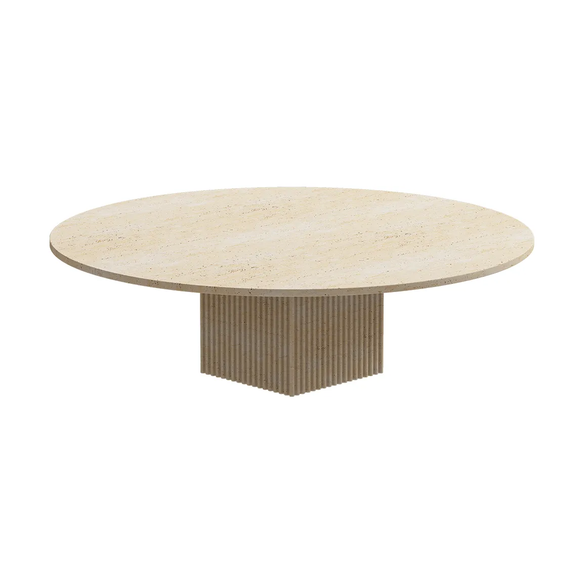 Soho coffee table, Beige travertine, Ø120x35 NORR11