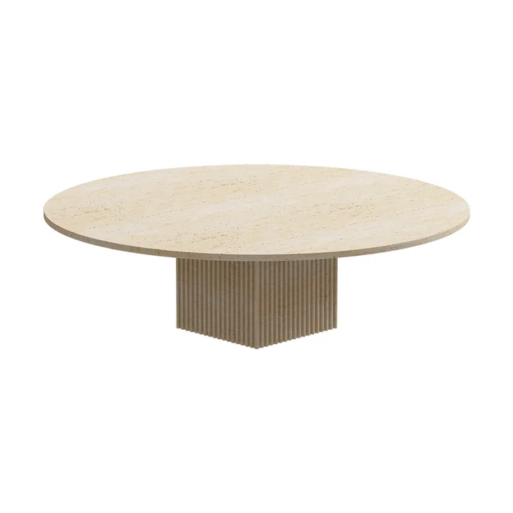 Soho coffee table - Beige travertine, Ø120x35 - NORR11