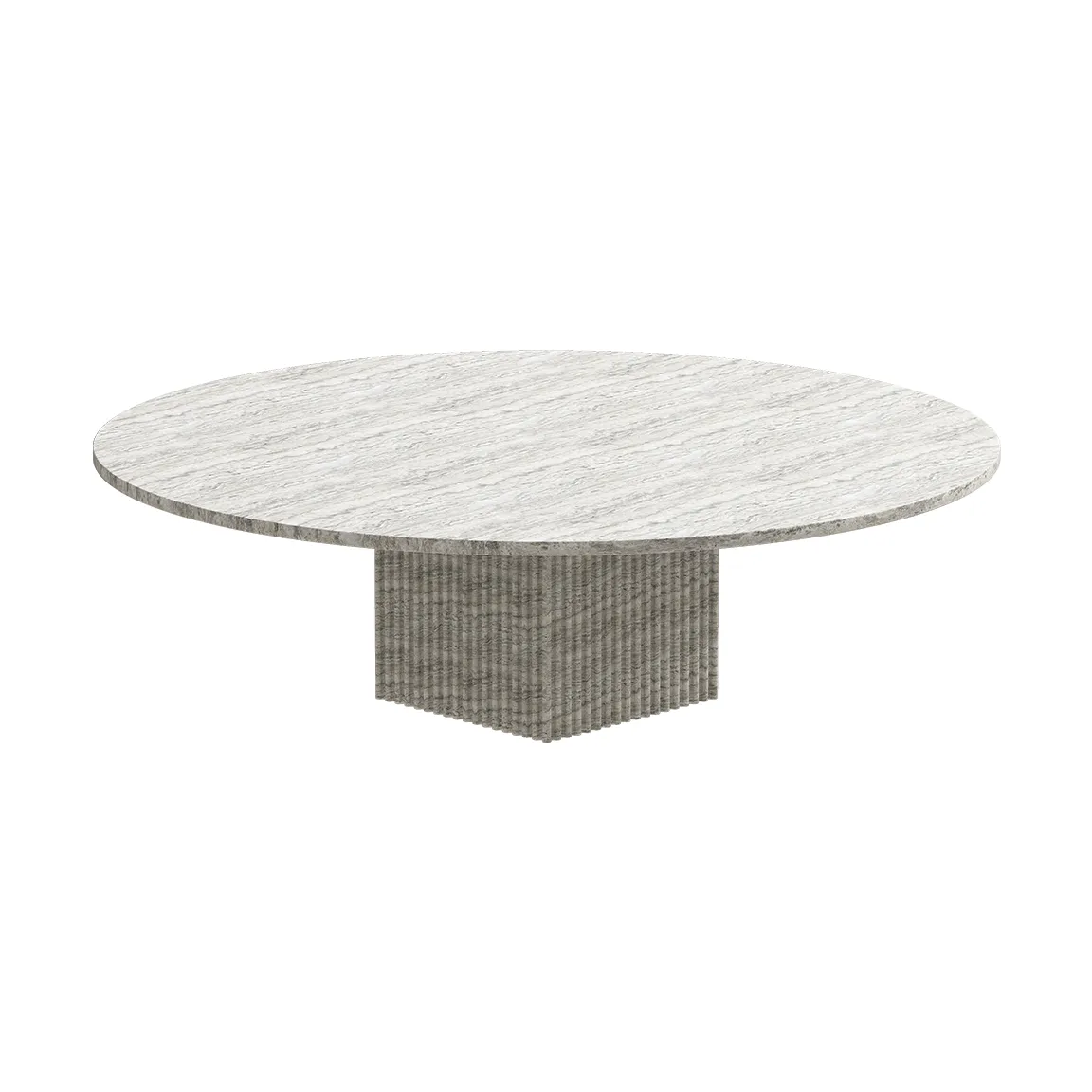 Soho coffee table, Silver travertine, Ø120x35 NORR11