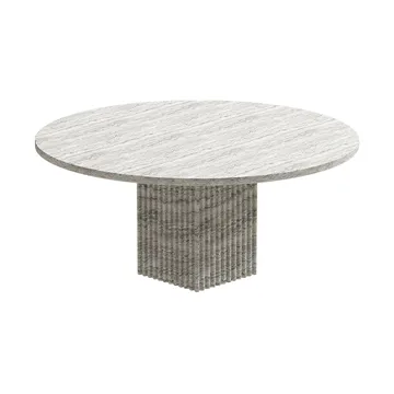 Soho coffee table - Silver travertine, Ø80x35 cm - NORR11