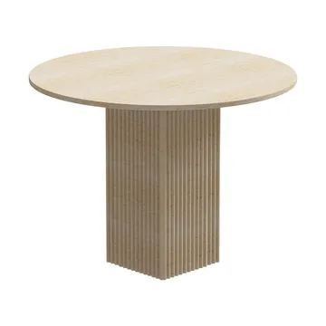 Soho dining table - Beige travertine, Ø120x72 cm - NORR11