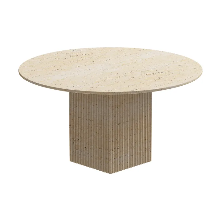 Soho dining table - Beige travertine, Ø140x70 cm - NORR11