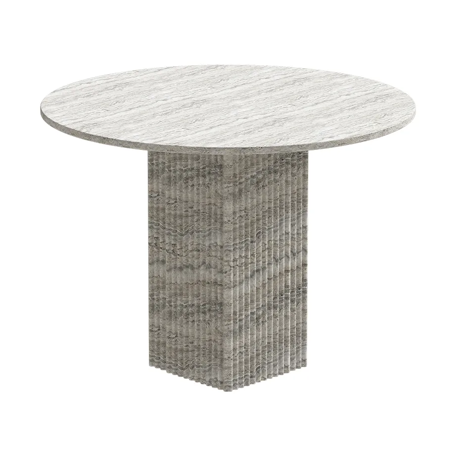 Soho dining table, Silver travertine, Ø120x72 cm NORR11