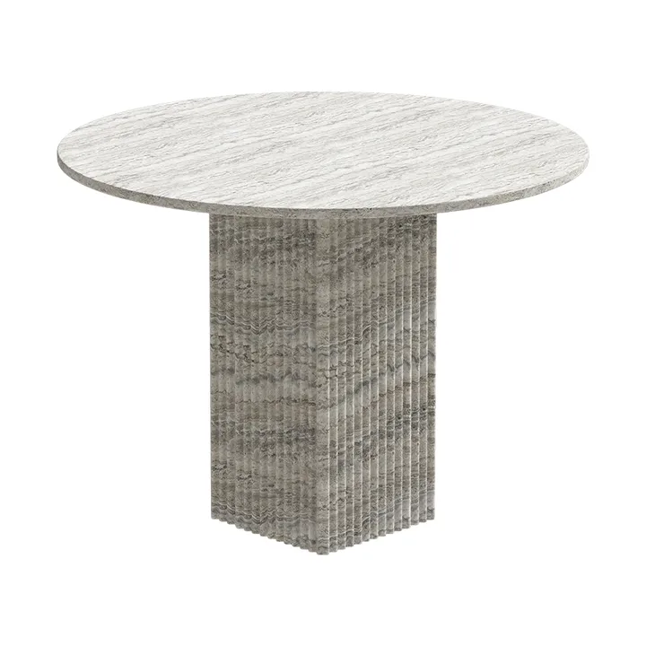 Soho dining table - Silver travertine, Ø120x72 cm - NORR11