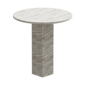 Soho dining table - Silver travertine, Ø80x74 - NORR11