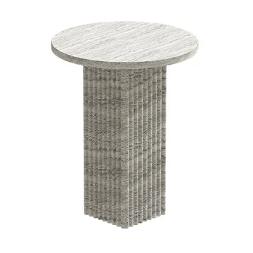 Soho side table - Silver travertine, Ø40x50 cm - NORR11