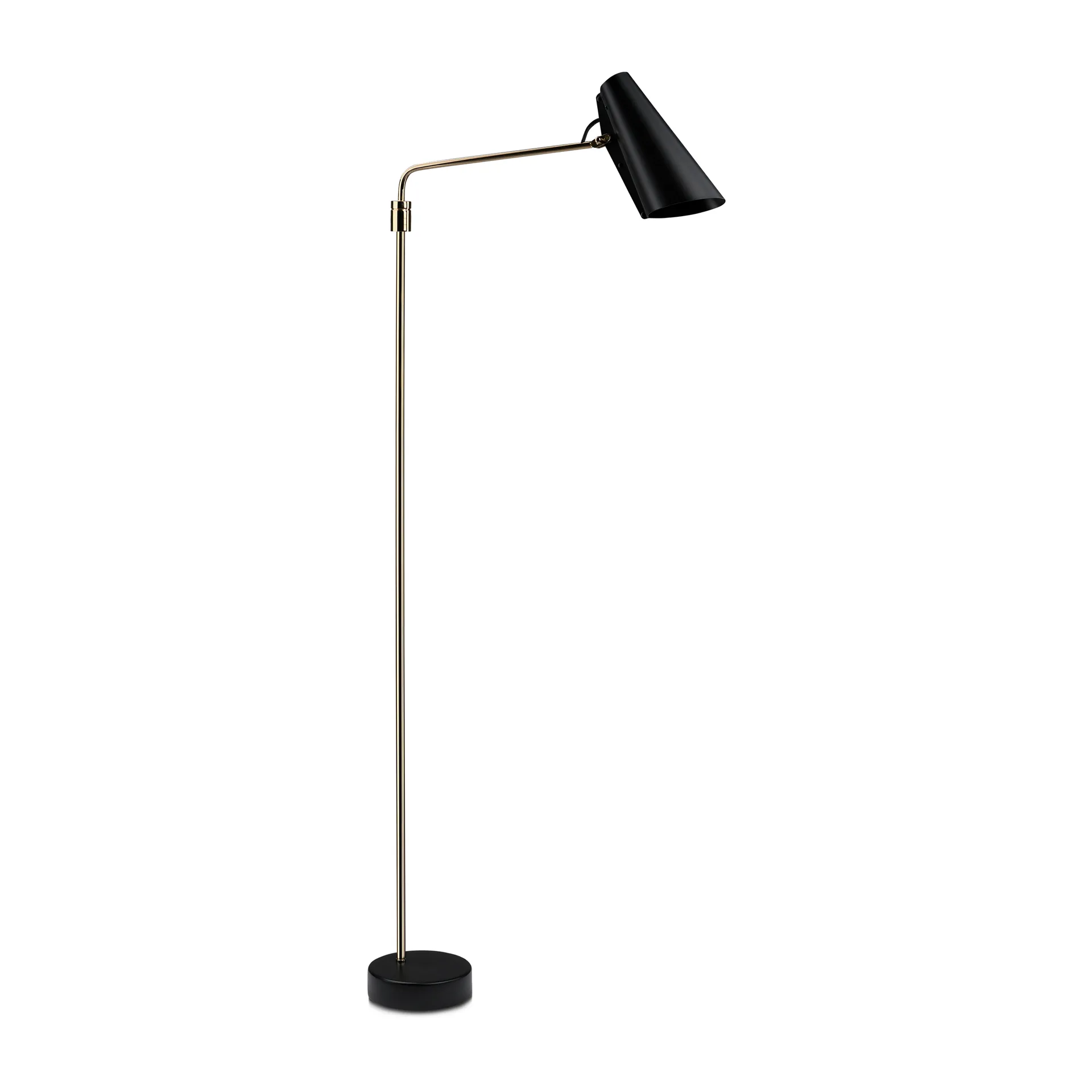 Birdy swing floor lamp, Black-brass Northern