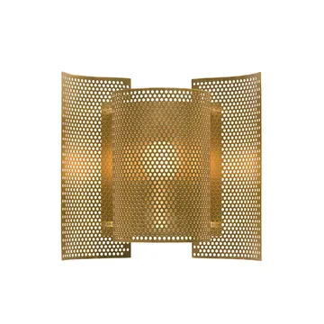 Butterfly wall lamp perforated - Brass - Northern