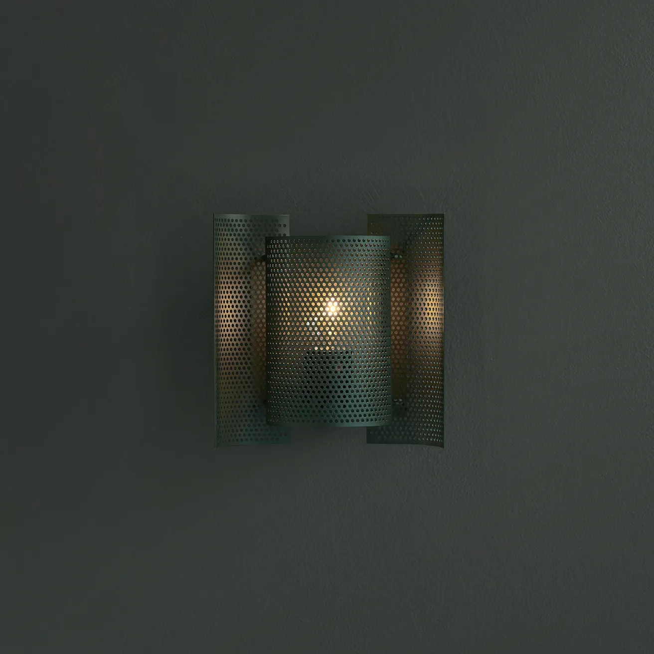 Butterfly wall lamp perforated, Darkgreen Northern