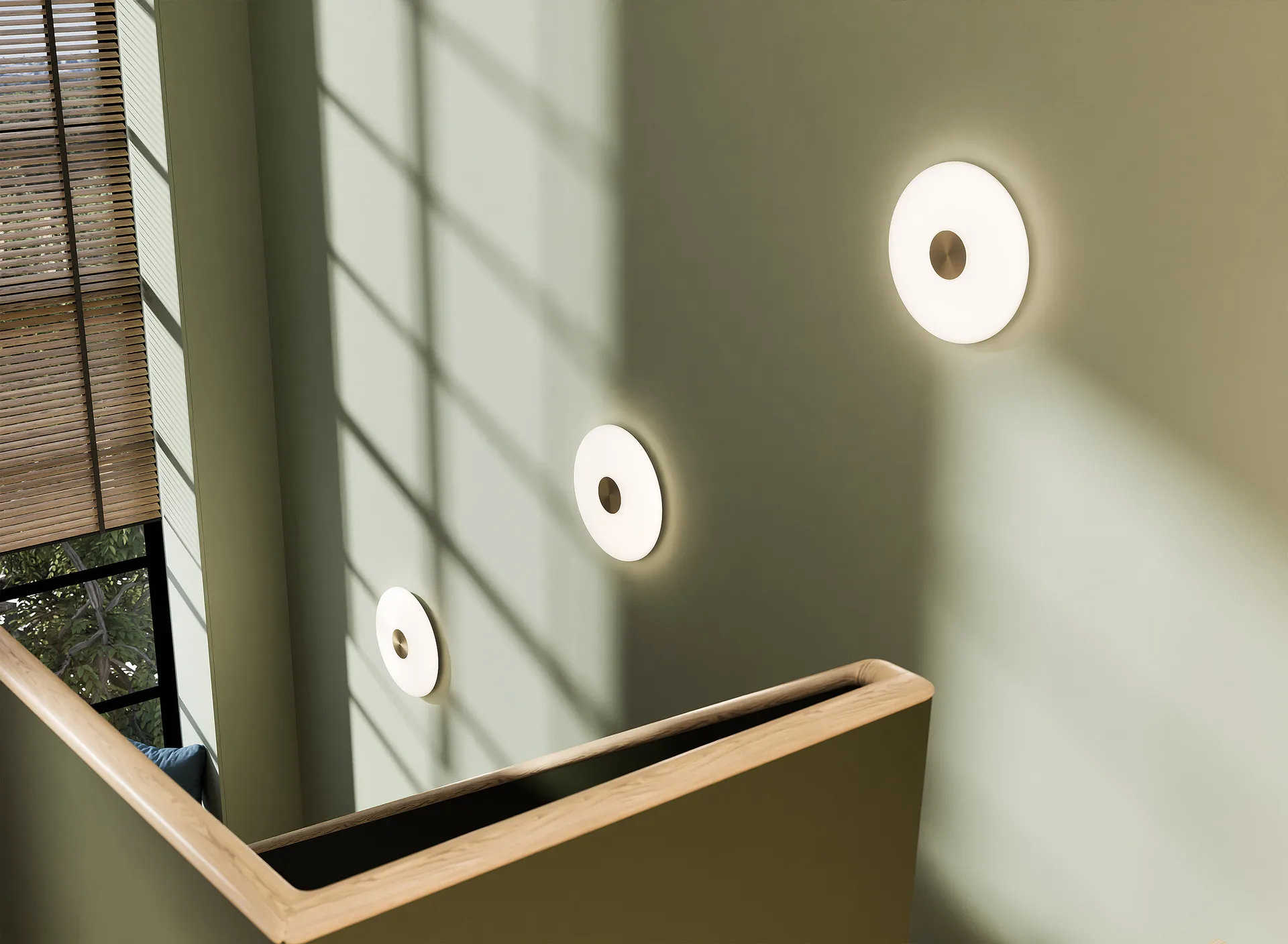 Glint wall lamp Ø36 cm, Opal glass white Northern