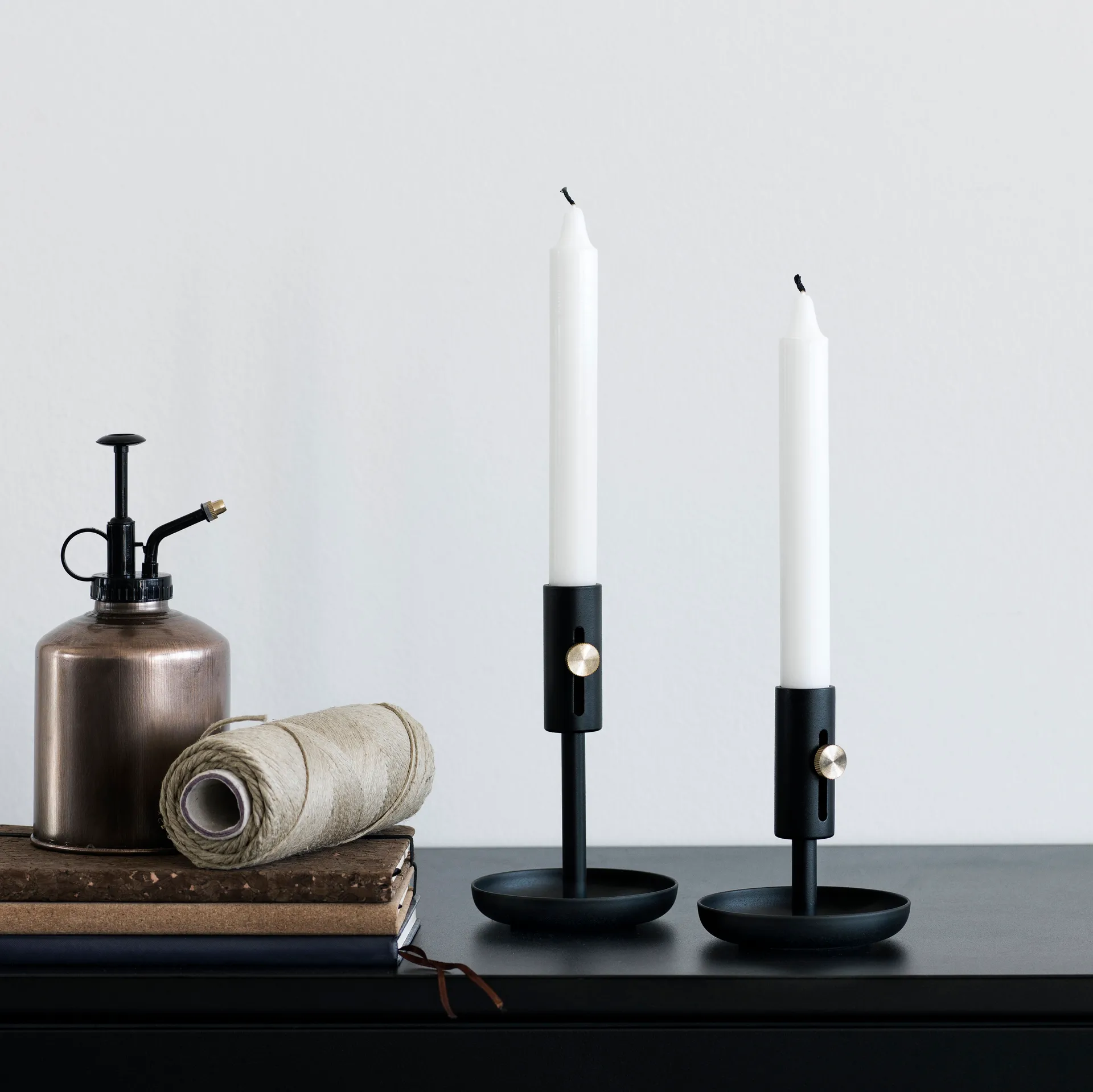 Granny candleholder high, black Northern