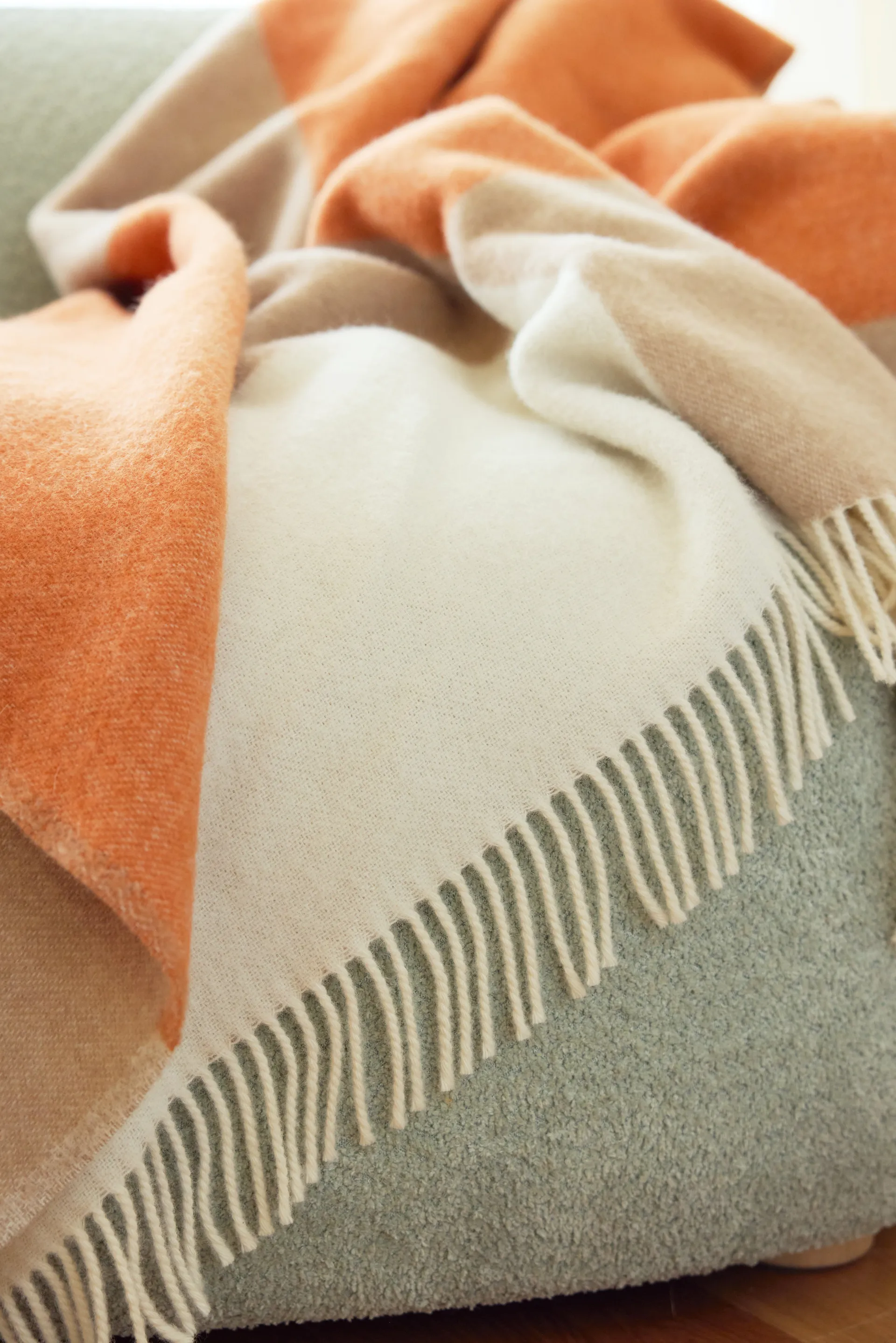 Layer throw blanket, Orange, 130x170 cm Northern