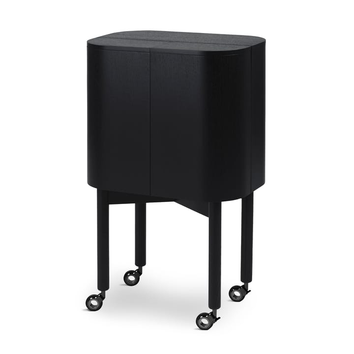 Loud bar cabinet on wheels - Black - Northern