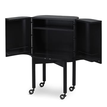 Loud bar cabinet on wheels - Black - Northern