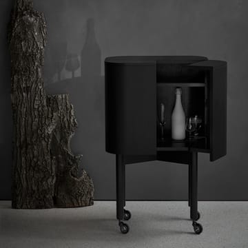 Loud bar cabinet on wheels - Black - Northern