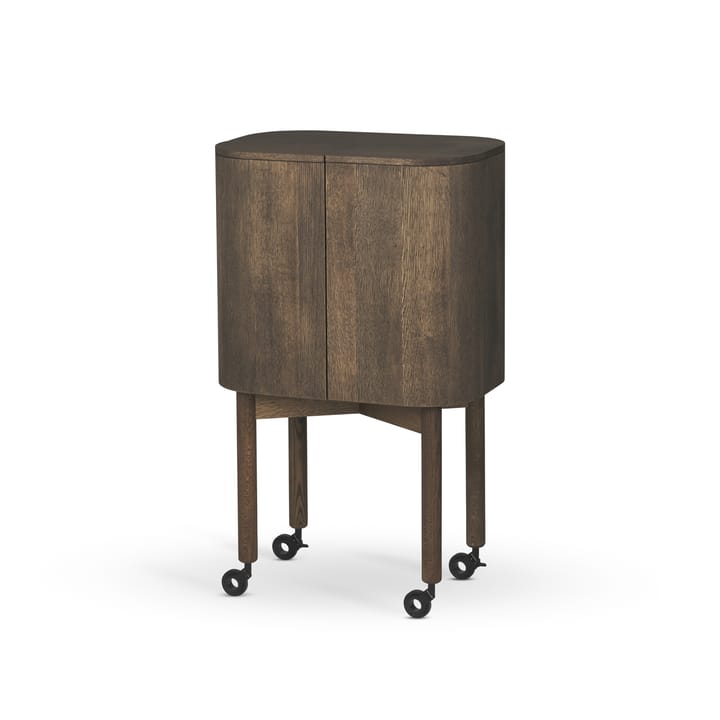 Loud bar cabinet on wheels - Smoked oak - Northern