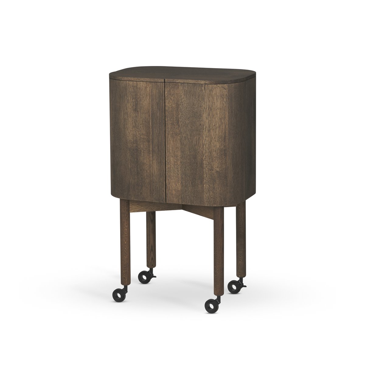 Northern Loud bar cabinet on wheels oak | Scandinavian Design | Display & glass cabinets | Brown