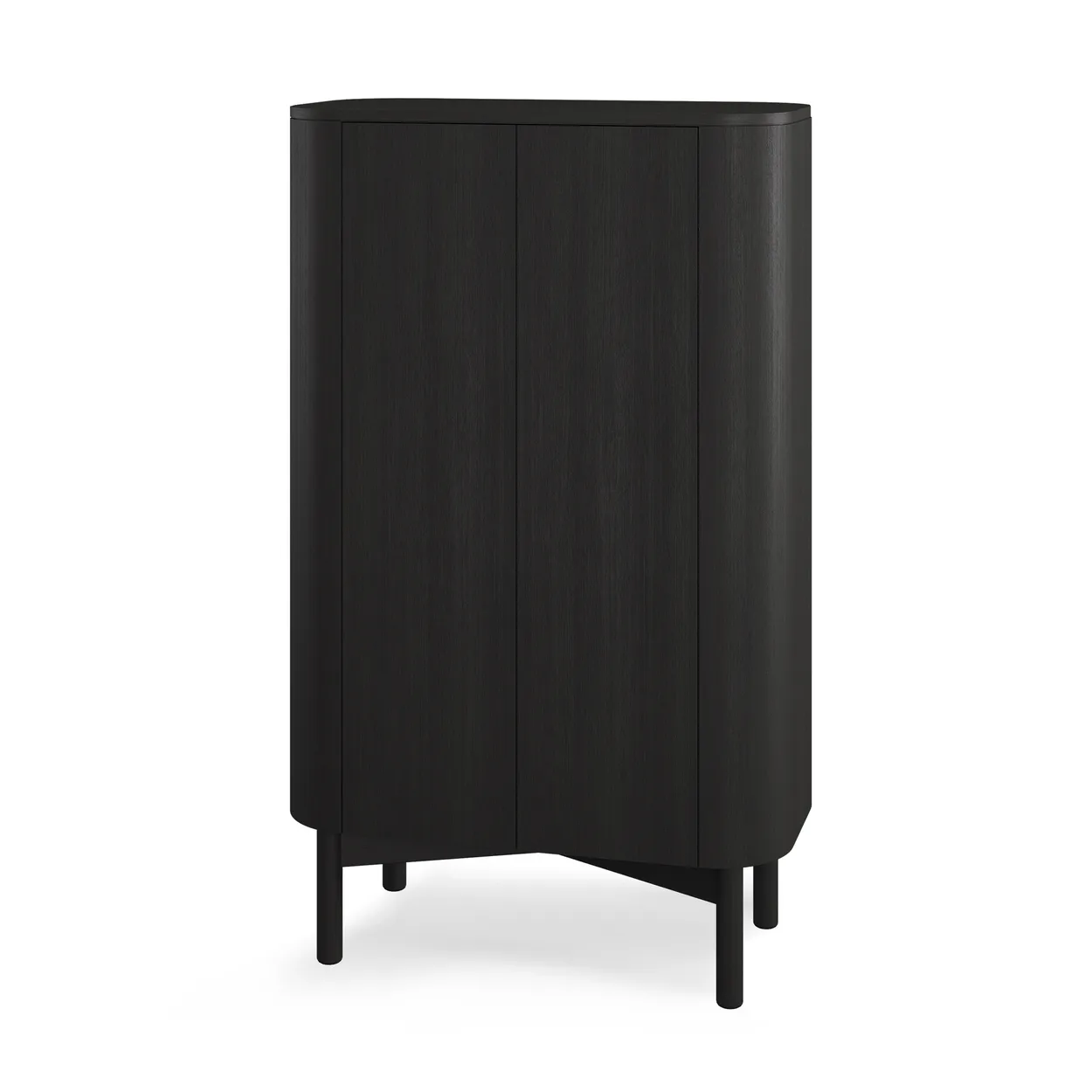 Northern Loud tall cabinet 143 cm Black painted oak