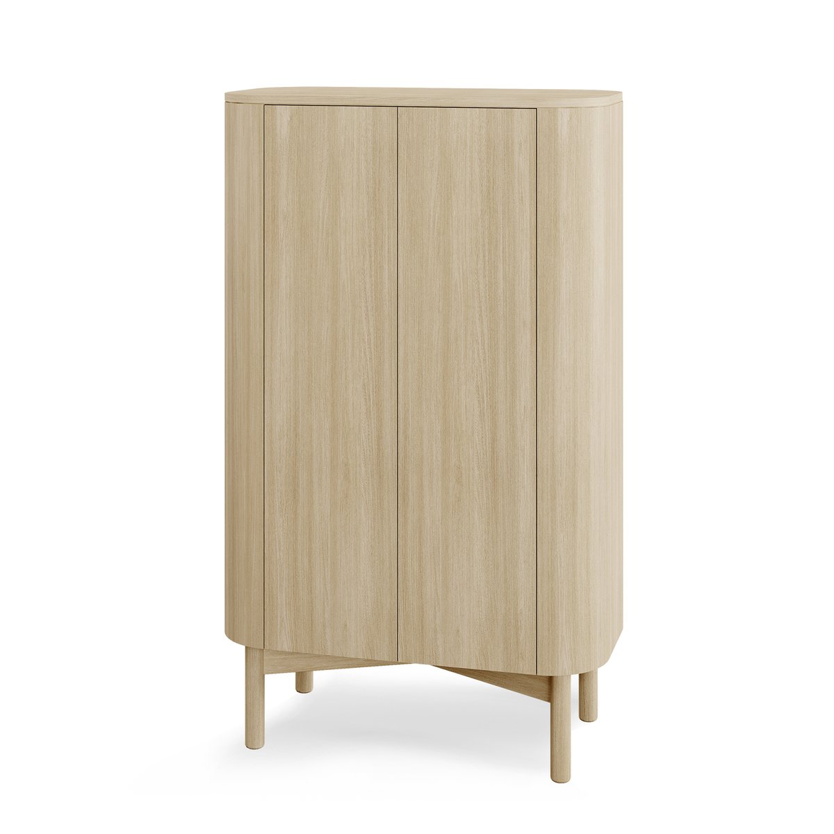 Northern Loud tall cabinet 143 cm Light oiled oak | Scandinavian Design | Display & glass cabinets | Beige