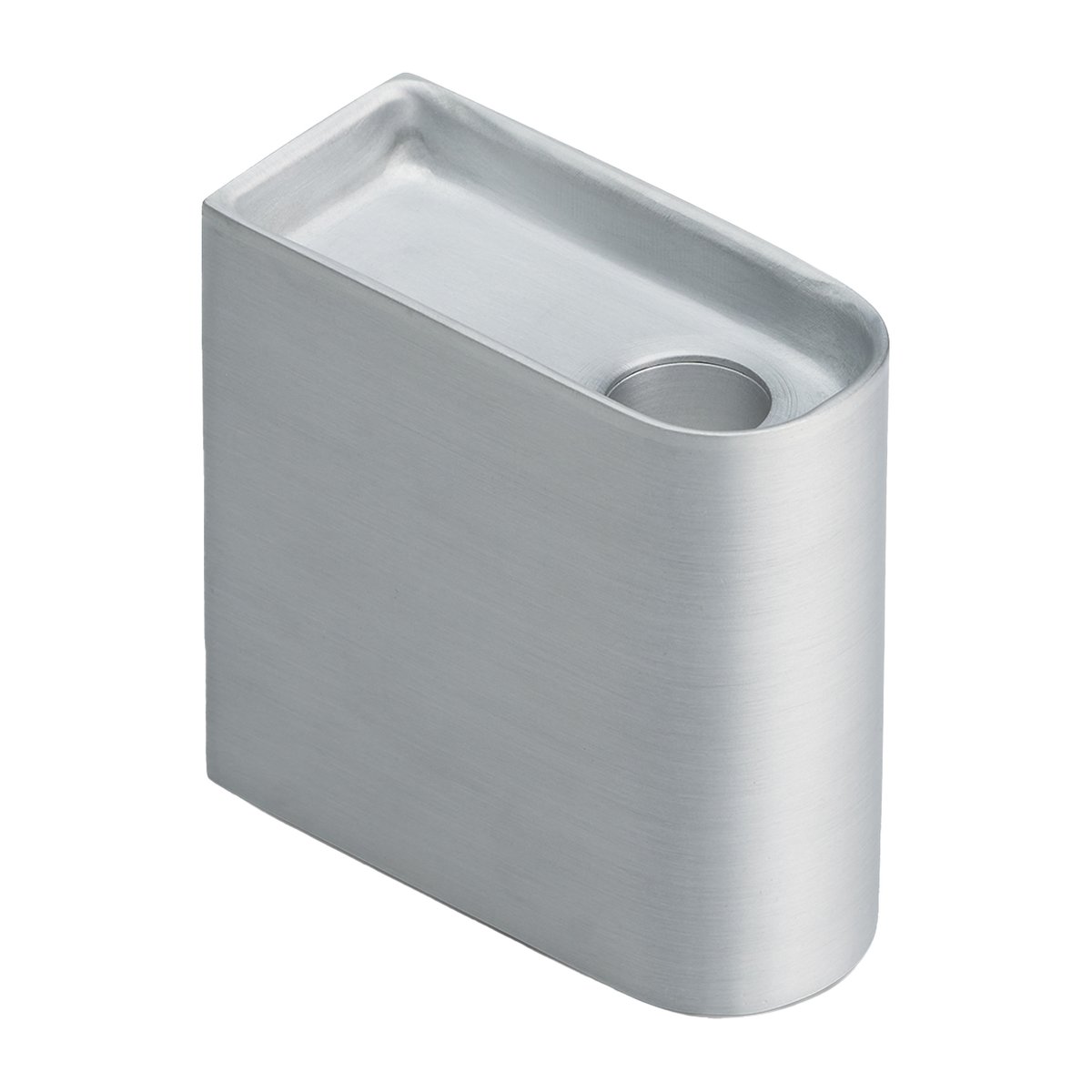 Northern Monolith candle holder low Aluminium | Scandinavian Design | Candle holders | Silver-coloured