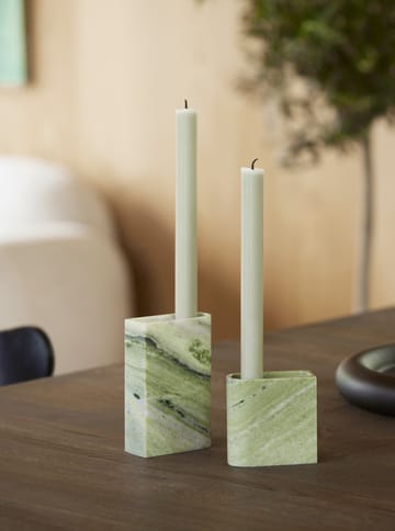 Monolith candle holder medium - Mixed green marble - Northern