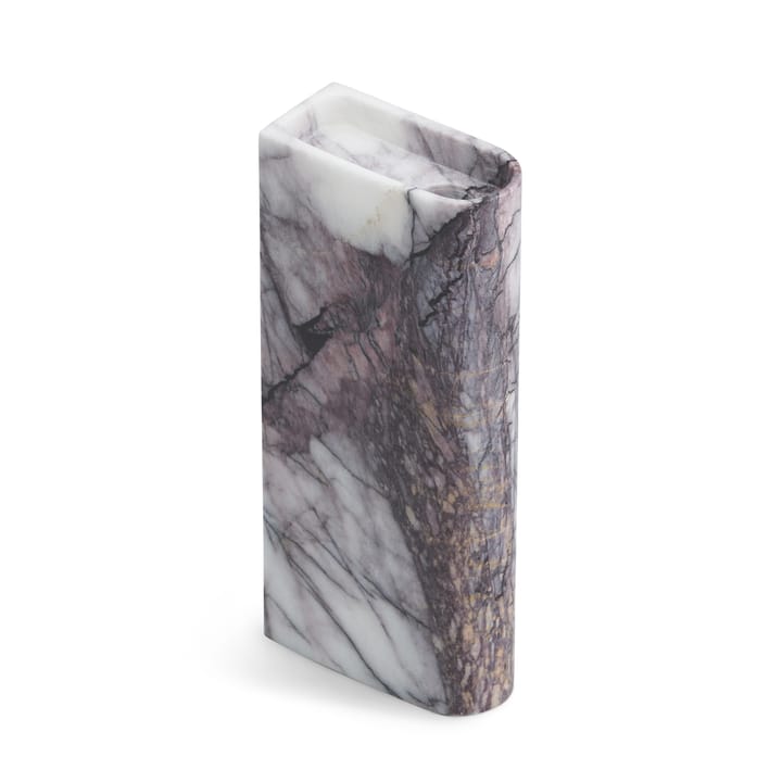 Monolith candle holder tall - Mixed white marble - Northern
