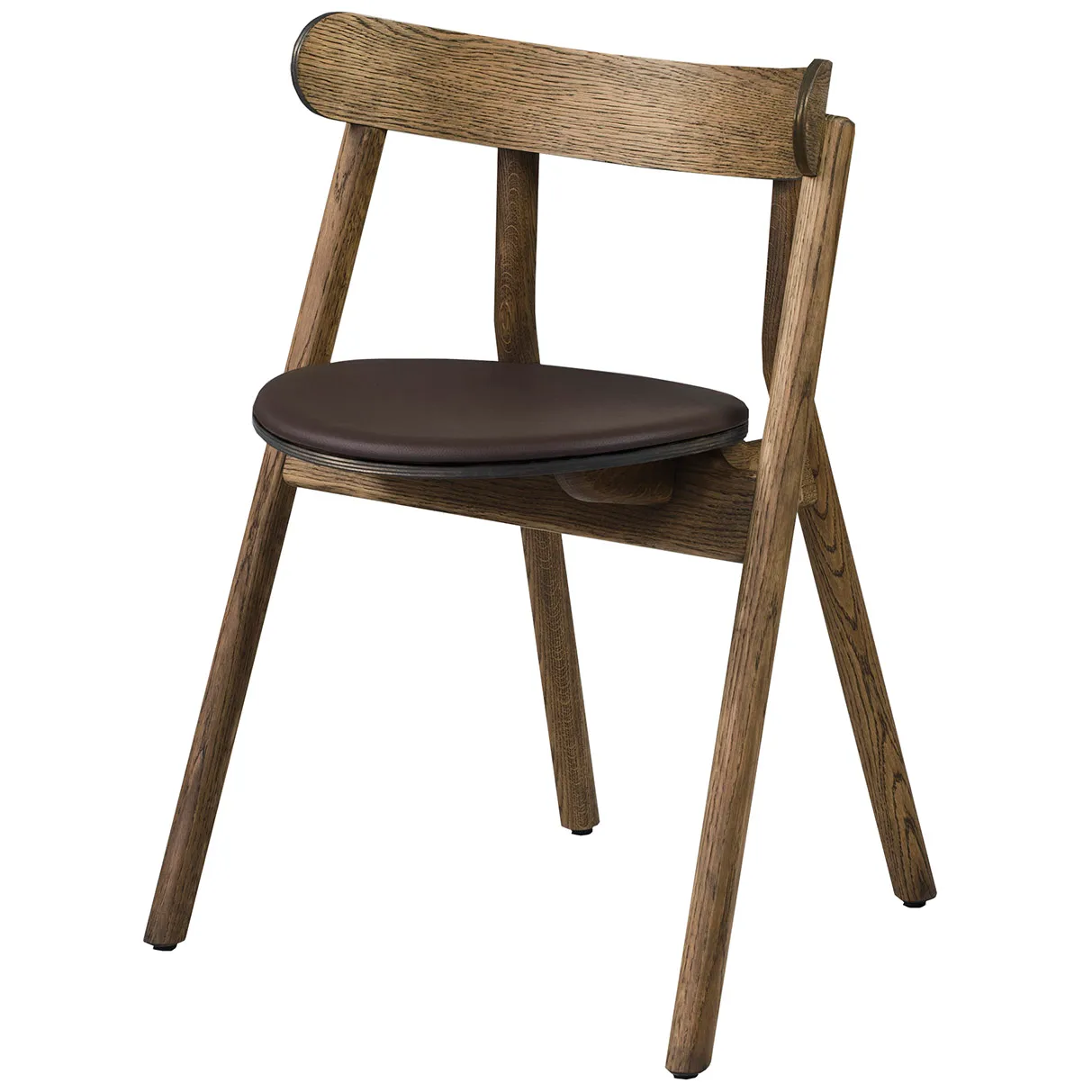 Northern Oaki chair leather seat oak | Scandinavian Design | Chairs | Brown