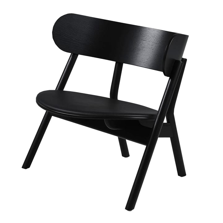 Oaki lounge chair leather seat - Black oak - Northern