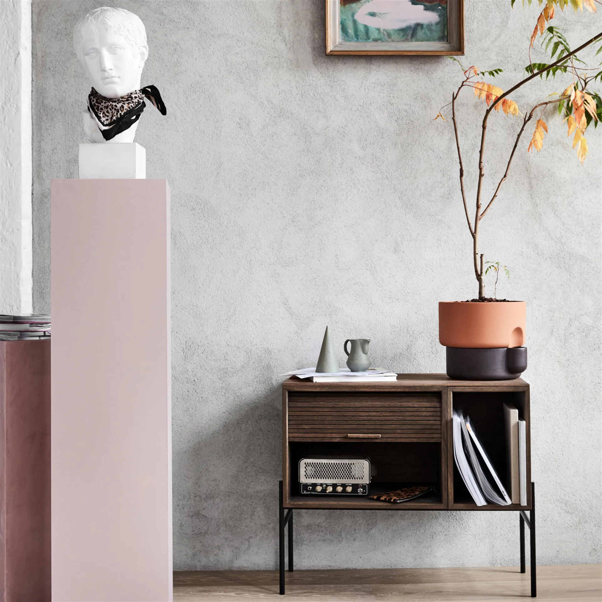 Oasis self-watering flower pot large Ø27.5 cm, Darkbrown Northern