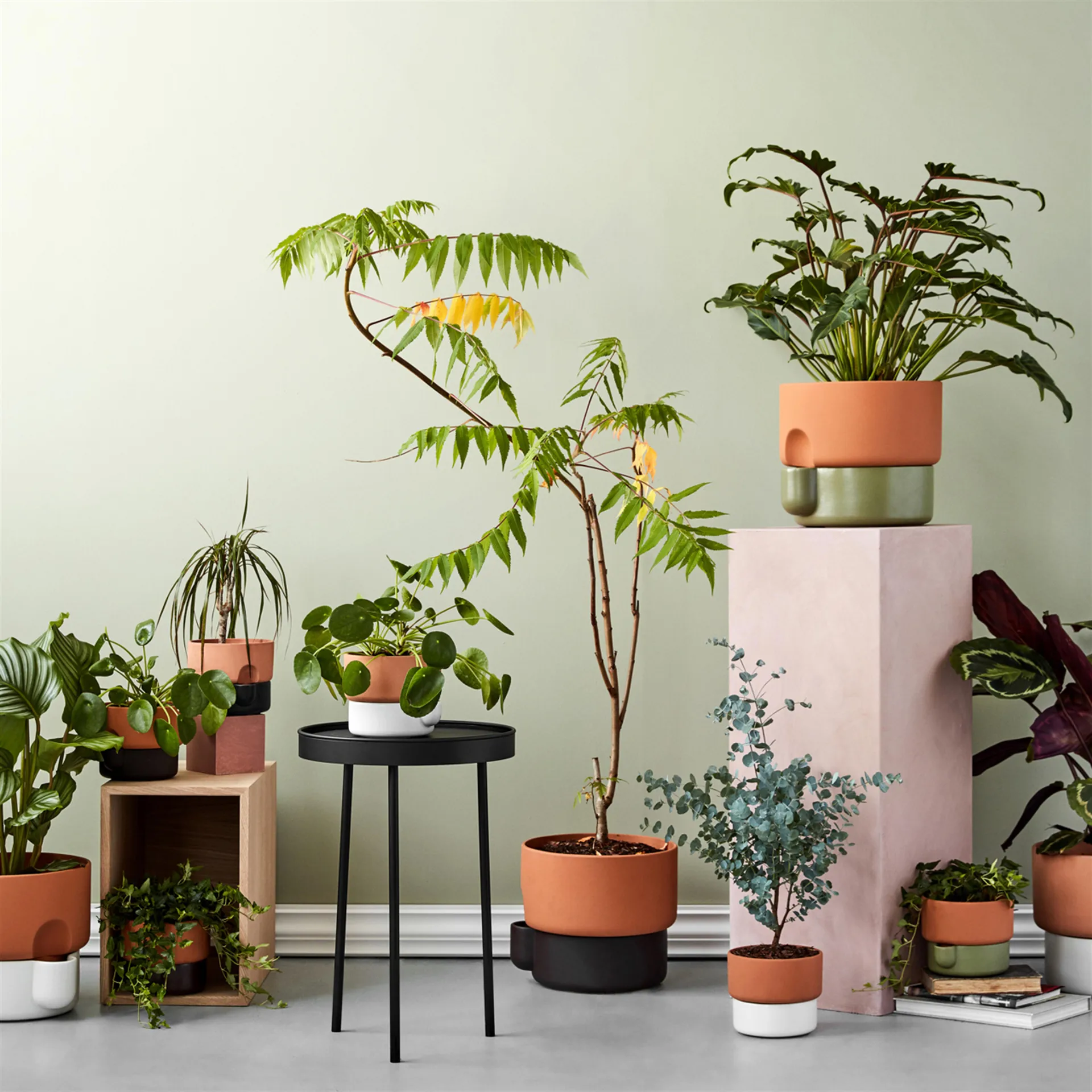 Oasis self-watering flower pot large Ø27.5 cm, Darkbrown Northern