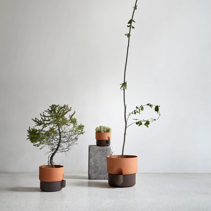 Oasis self-watering flower pot medium Ø20,5 cm - terracotta-darkbrown - Northern