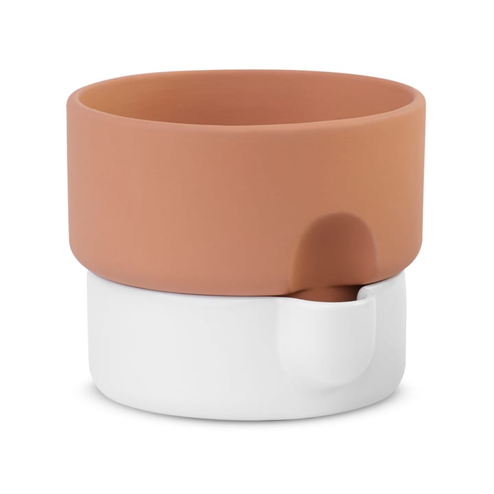 Oasis self-watering flower pot medium - terracotta-white - Northern