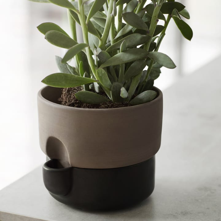 Oasis self-watering flower pot small Ø15 cm - Black - Northern